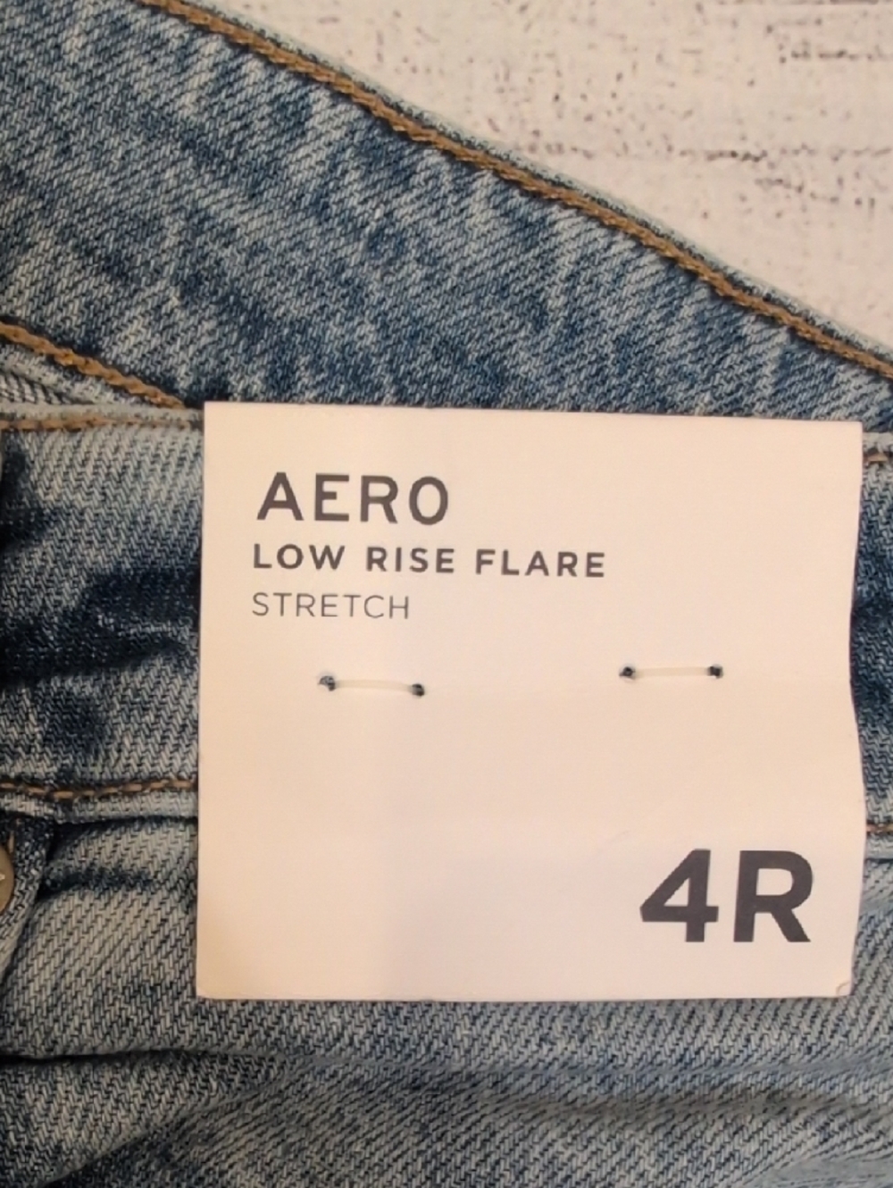 Aeropostale Low Rise Flare Distressed Medium Wash Denim Jeans - Picture 4 of 8